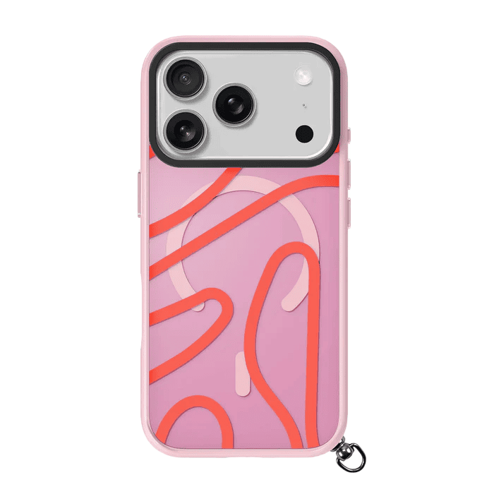 Rear view of the stylish Laut KEYKO POP case for iPhone 17 Pro Max in Rosy Wave colorway available at Tradeline.