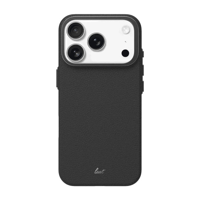 Rear view of the durable Laut LUXEDGE armor case for iPhone 17 Pro Max in Slate Black available at Tradeline.