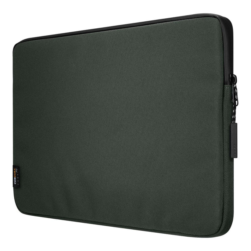 Side edge layout demonstrating the compact form factor of the LAUT URBAN protective sleeve for 14-inch laptop Olive at Tradeline Egypt.