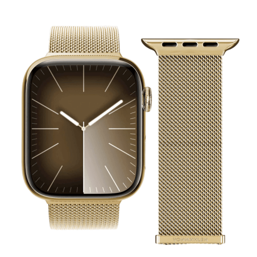 سوار فونماهلين ميلانيز لوب 2 لساعة أبل مقاس 40 / 41 / 42 ملم — ذهبي (Vonmahlen Milanese Loop 2 for Apple Watch 40 | 41 | 42mm - Gold)