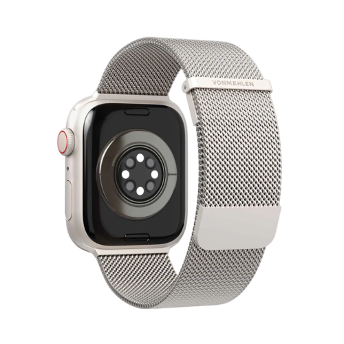 سوار فونماهلين ميلانيز لوب 2 لساعة أبل مقاس 44 / 45 / 46 / 49 ملم — شامبانيا (Vonmahlen Milanese Loop 2 for Apple Watch 44 | 45 | 46 | 49mm - Champagne)