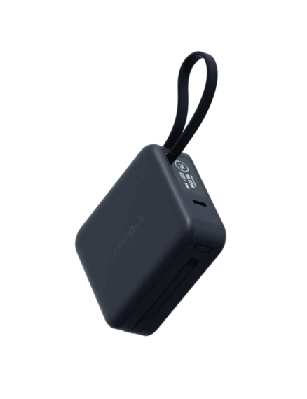 ENERGEA Magpac Mini Plus 10000mAh Magsafe Compatible Power Bank With Built-in C Cables & Display - BLUE