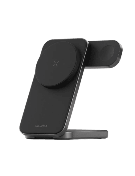 ENERGEA MagTrio Plus 3-in-1 Foldable wireless charger - GUNMETAL